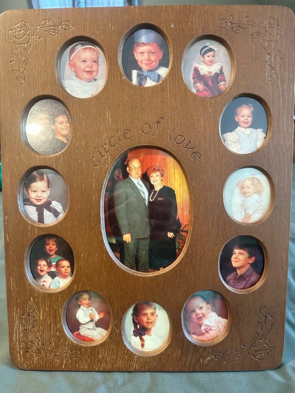 Circle Of Love Wooden Collage Frame Family Tree 13 Pictures K-12 Graduation